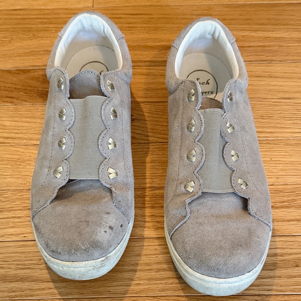 Jack Rogers Taupe Slip-On Suede Sneakers